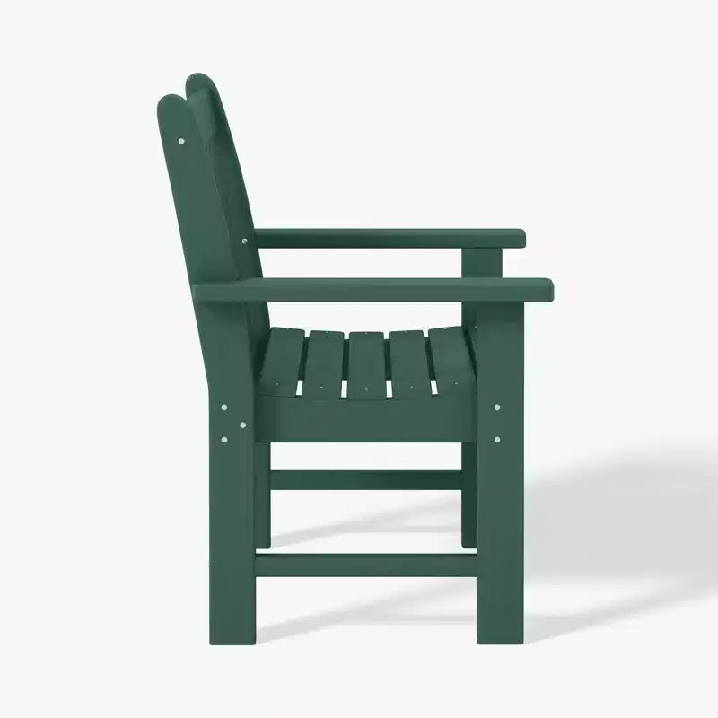 WestinTrends Malibu Outdoor Patio 3-Piece HDPE Adirondack Garden Chairs with Square Adirondack Side Table Set