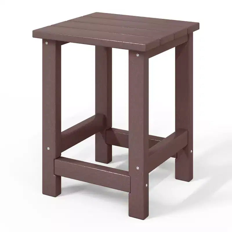 Table d'appoint carrée d'extérieur pour enfants WestinTrends Malibu en PEHD, style Adirondack