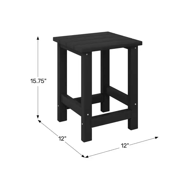 Table d'appoint carrée d'extérieur pour enfants WestinTrends Malibu en PEHD, style Adirondack