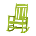 Hyleory Fauteuil à bascule moderne en résine PEHD, Chaise Adirondack extérieure extra large