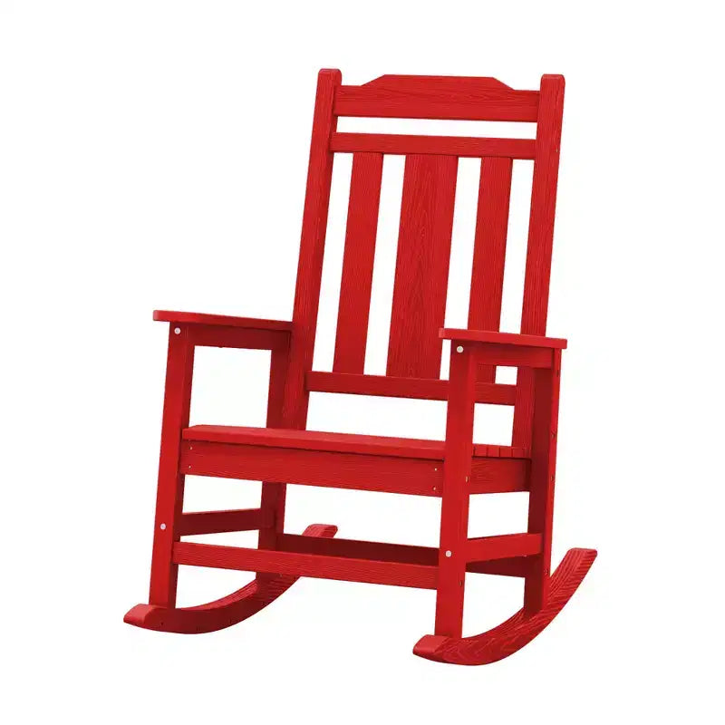 Hyleory HDPE Modern Resin Rocking Chair, Extra Wide Outdoor Adirondack Chair