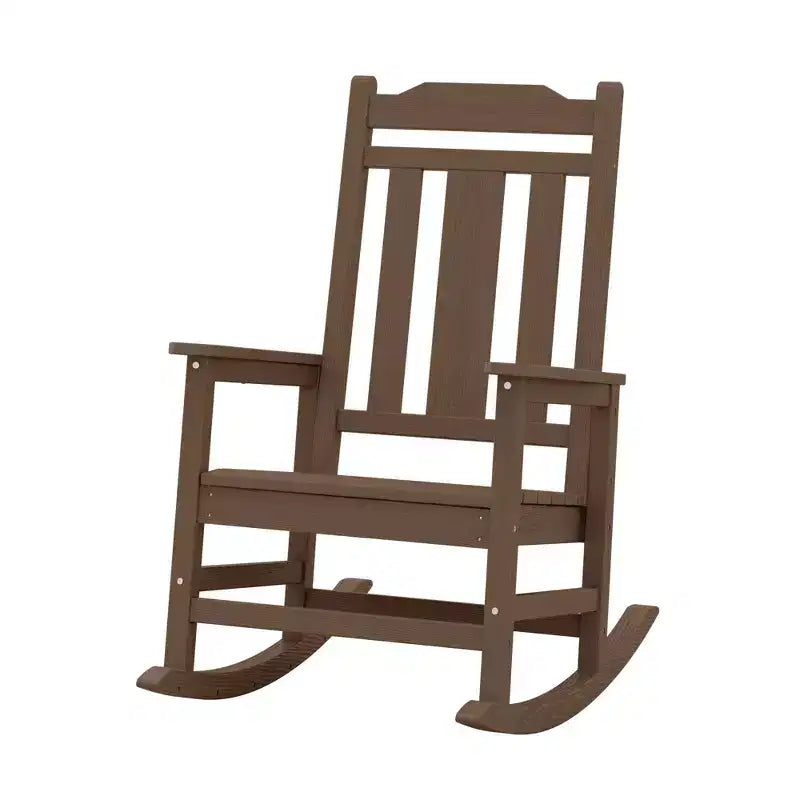 Hyleory HDPE Modern Resin Rocking Chair, Extra Wide Outdoor Adirondack Chair