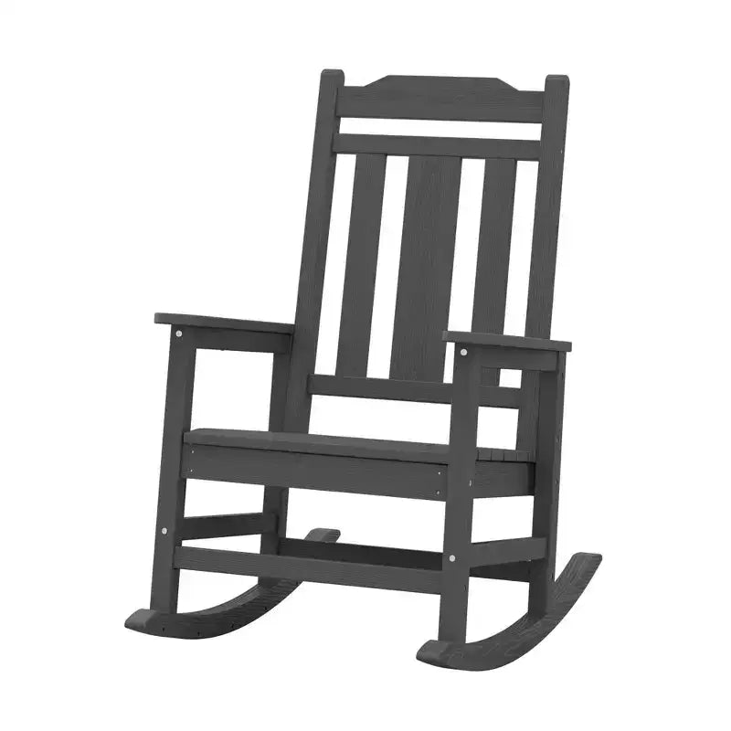 Hyleory HDPE Modern Resin Rocking Chair, Extra Wide Outdoor Adirondack Chair