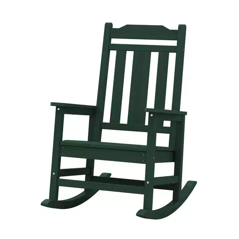 Hyleory HDPE Modern Resin Rocking Chair, Extra Wide Outdoor Adirondack Chair