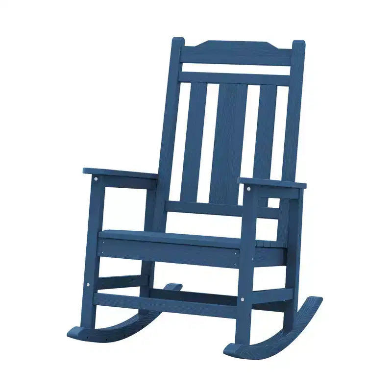 Hyleory HDPE Modern Resin Rocking Chair, Extra Wide Outdoor Adirondack Chair