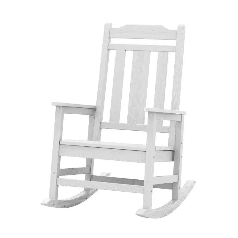 Hyleory HDPE Modern Resin Rocking Chair, Extra Wide Outdoor Adirondack Chair