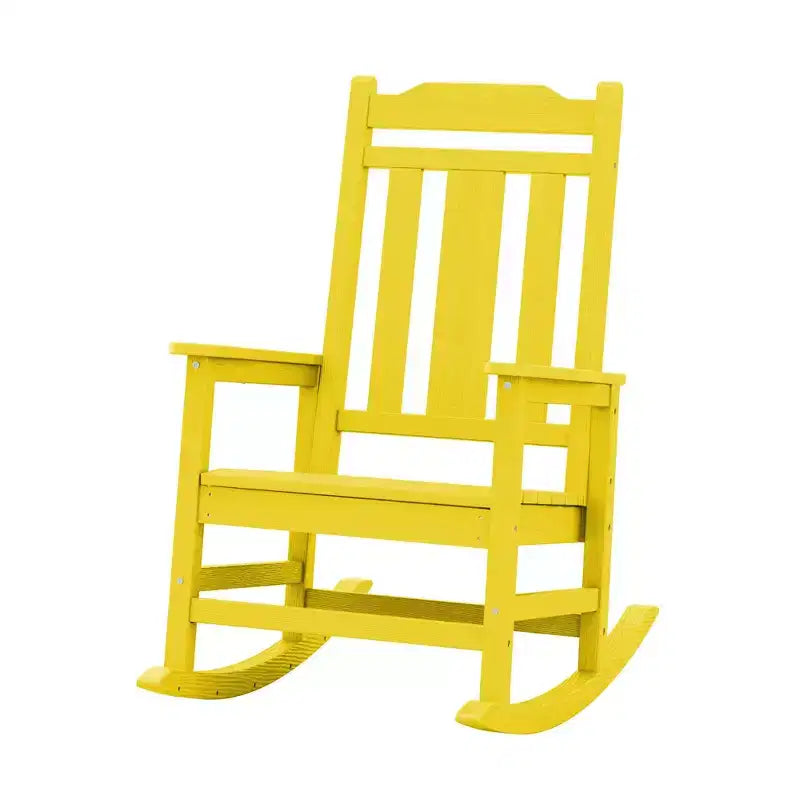 Hyleory HDPE Modern Resin Rocking Chair, Extra Wide Outdoor Adirondack Chair