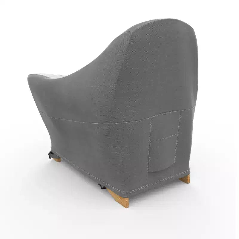 KHOMO GEAR Lot de 2 housses de fauteuil de patio Adirondack Gris, durables, résistantes aux intempéries et aux UV, protection contre la pluie et la poussière
