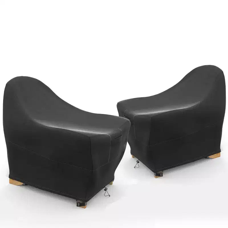 KHOMO GEAR Set of 2 Adirondack Patio Chair Covers  Black, Durable, Weatherproof, UV Resistant, Protection from Rain & Dust