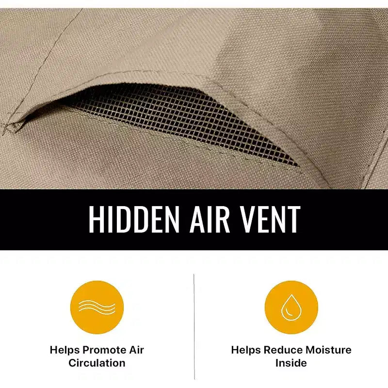KHOMO GEAR Premium Adirondack Patio Chair Cover  Brown, Durable, Weatherproof, UV Resistant, Protection from Rain & Dust