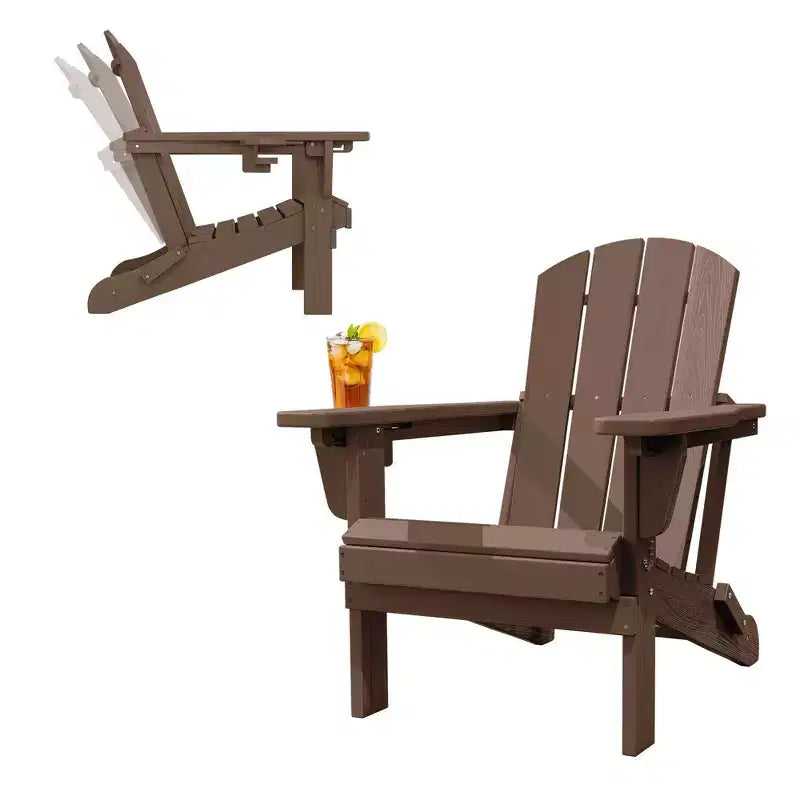 Hyleory Adjustable HDPE Adirondack Chair with Ergonomic Backrest