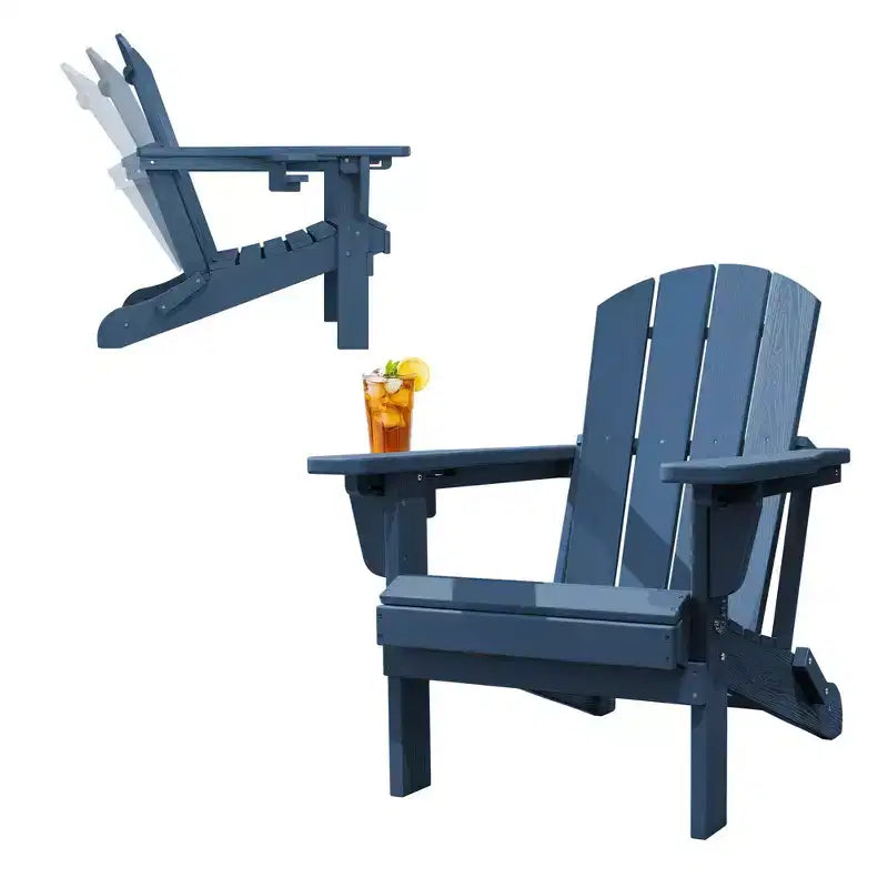 Hyleory Adjustable HDPE Adirondack Chair with Ergonomic Backrest