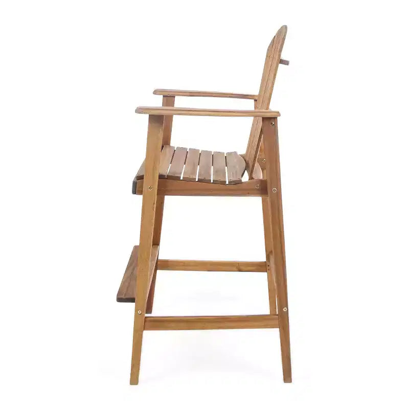 Christopher Knight Home Malibu Outdoor Acacia Wood 29.5 Inch Adirondack Barstools (Set of 2)