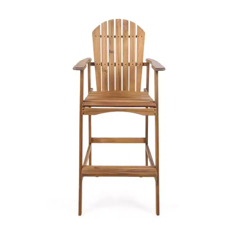 Christopher Knight Home Malibu Outdoor Acacia Wood 29.5 Inch Adirondack Barstools (Set of 2)