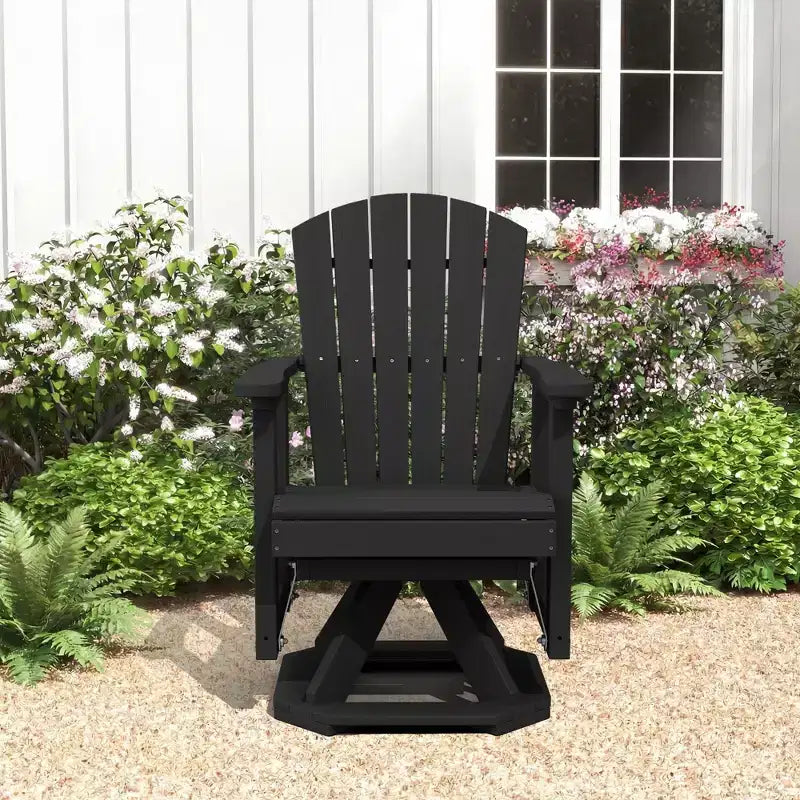 Fauteuil-planeur à bascule pivotant Adirondack HYLEORY, Fauteuil-planeur à bascule en résine HDPE