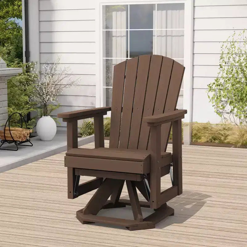 Fauteuil-planeur à bascule pivotant Adirondack HYLEORY, Fauteuil-planeur à bascule en résine HDPE