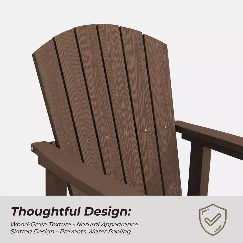Fauteuil-planeur à bascule pivotant Adirondack HYLEORY, Fauteuil-planeur à bascule en résine HDPE