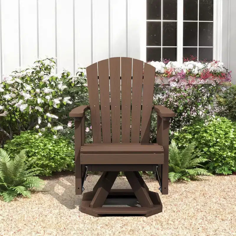 Fauteuil-planeur à bascule pivotant Adirondack HYLEORY, Fauteuil-planeur à bascule en résine HDPE