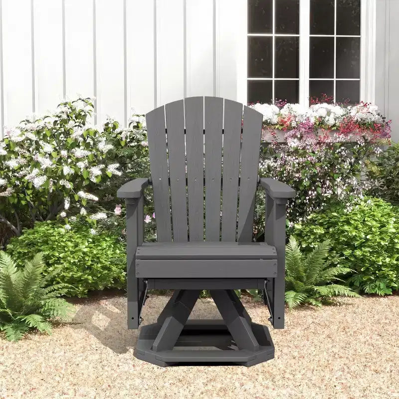 Fauteuil-planeur à bascule pivotant Adirondack HYLEORY, Fauteuil-planeur à bascule en résine HDPE