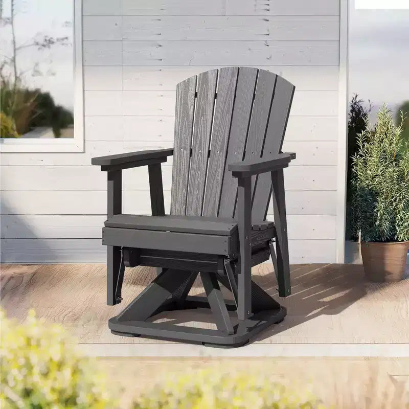 Fauteuil-planeur à bascule pivotant Adirondack HYLEORY, Fauteuil-planeur à bascule en résine HDPE