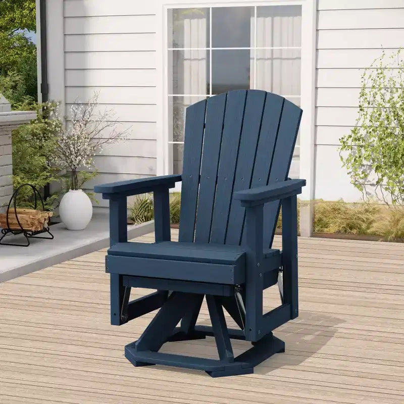 Fauteuil-planeur à bascule pivotant Adirondack HYLEORY, Fauteuil-planeur à bascule en résine HDPE