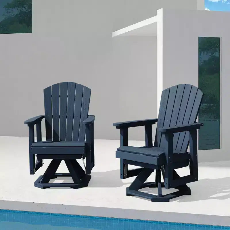 Fauteuil-planeur à bascule pivotant Adirondack HYLEORY, Fauteuil-planeur à bascule en résine HDPE