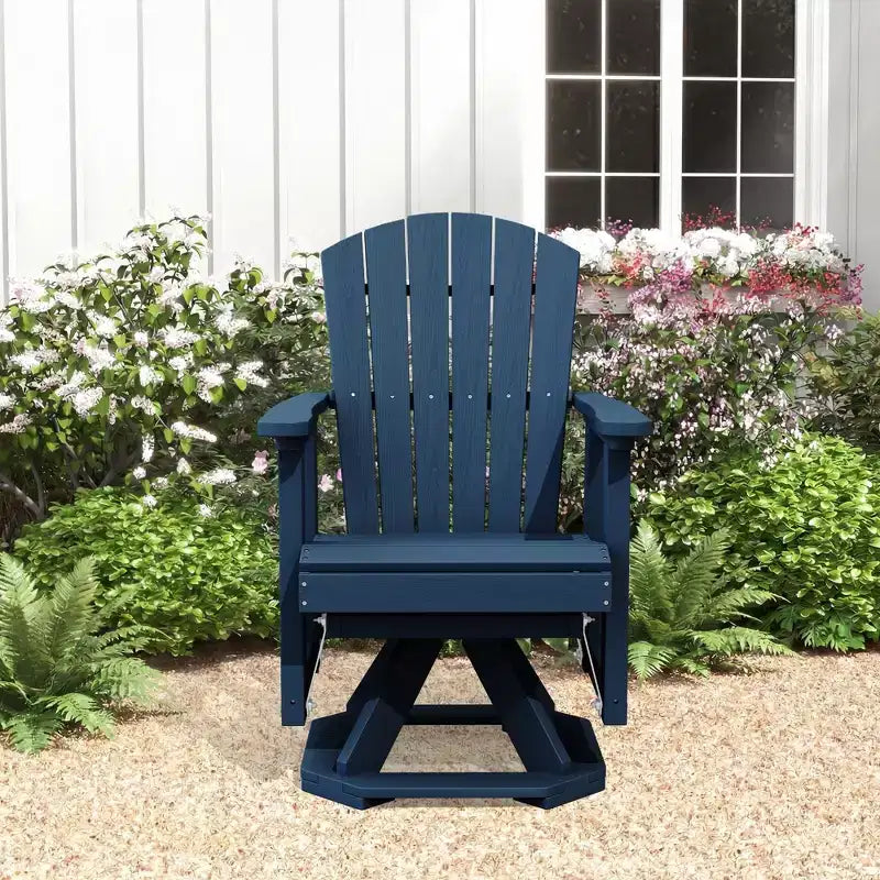 Fauteuil-planeur à bascule pivotant Adirondack HYLEORY, Fauteuil-planeur à bascule en résine HDPE