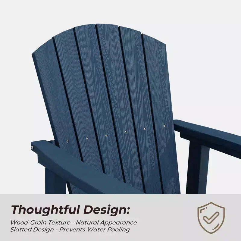 Fauteuil-planeur à bascule pivotant Adirondack HYLEORY, Fauteuil-planeur à bascule en résine HDPE