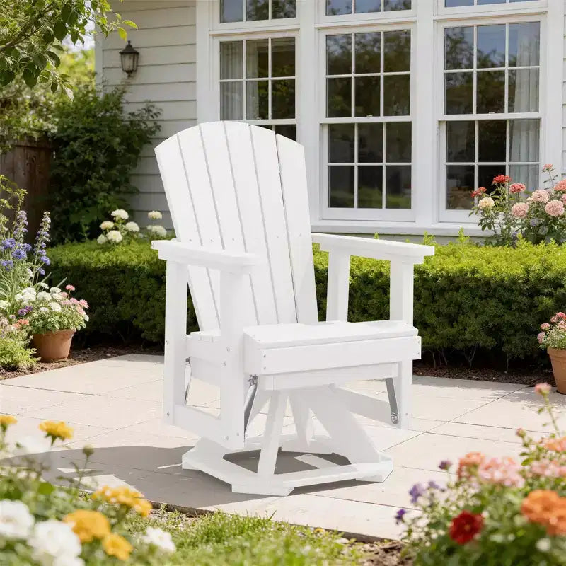 Fauteuil-planeur à bascule pivotant Adirondack HYLEORY, Fauteuil-planeur à bascule en résine HDPE
