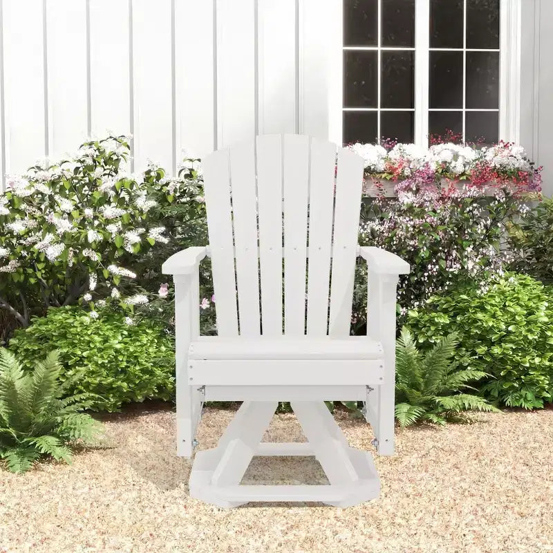 Fauteuil-planeur à bascule pivotant Adirondack HYLEORY, Fauteuil-planeur à bascule en résine HDPE