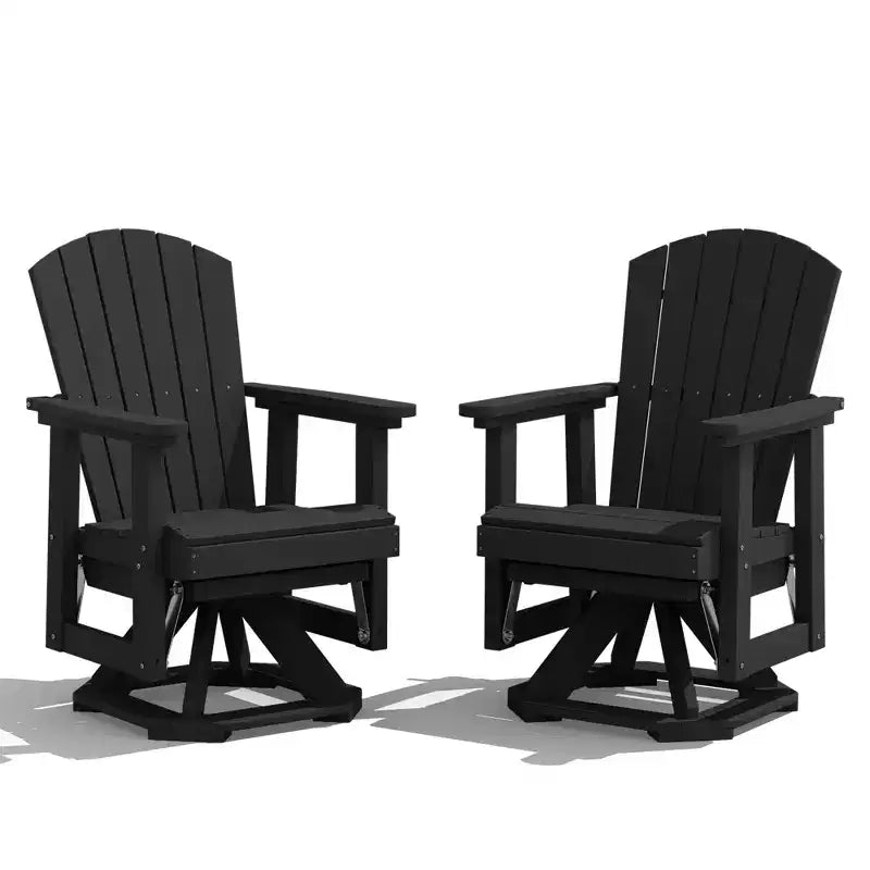 Fauteuil-planeur à bascule pivotant Adirondack HYLEORY, Fauteuil-planeur à bascule en résine HDPE