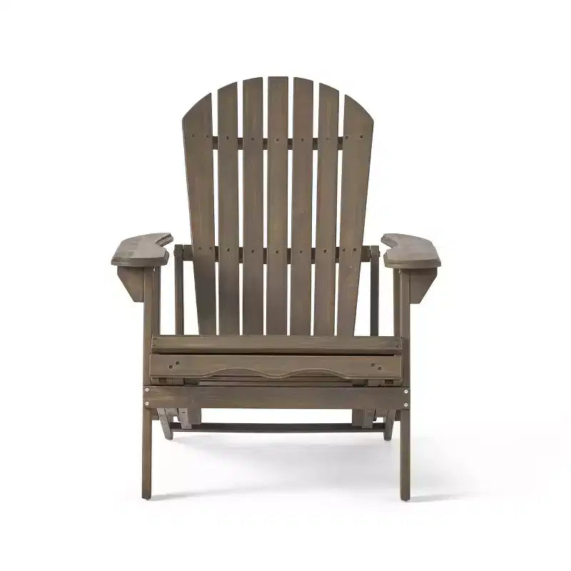 Christopher Knight Home Outdoor Acacia Wood Reclining Adirondack Chair with Expandable Footrest