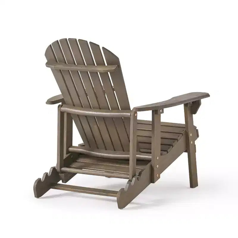 Christopher Knight Home Outdoor Acacia Wood Reclining Adirondack Chair with Expandable Footrest