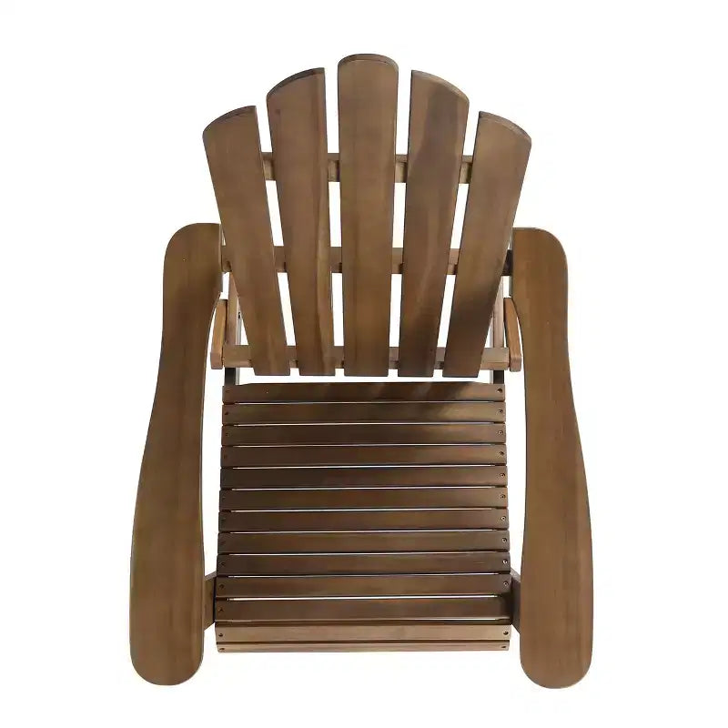 GDFStudio Cara Outdoor Acacia Wood Folding Adirondack Chair