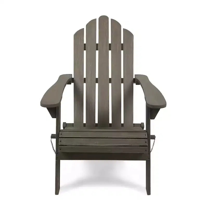 GDFStudio Cara Outdoor Acacia Wood Folding Adirondack Chair