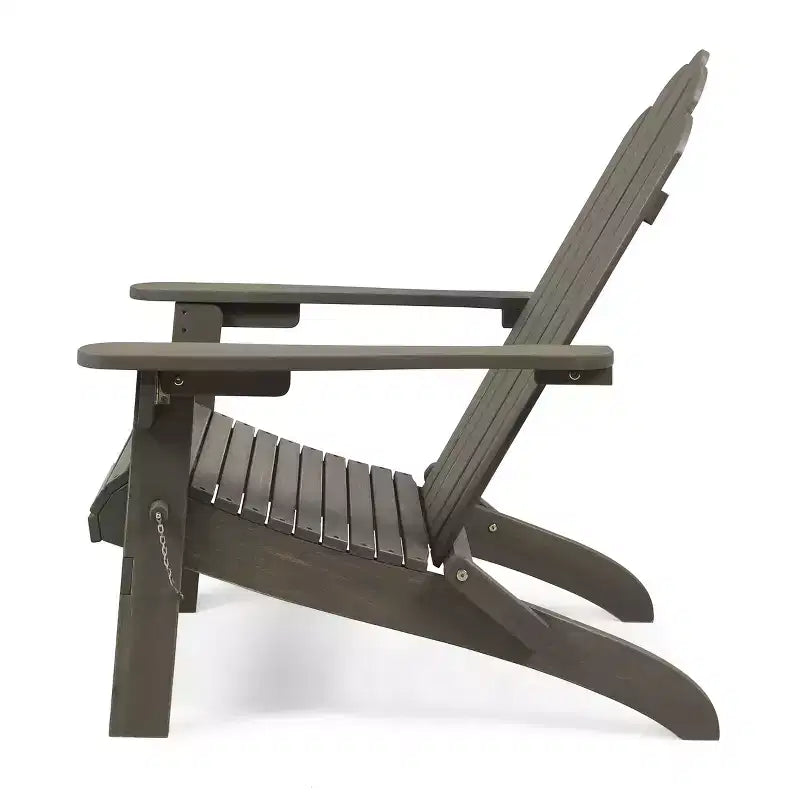 GDFStudio Cara Outdoor Acacia Wood Folding Adirondack Chair