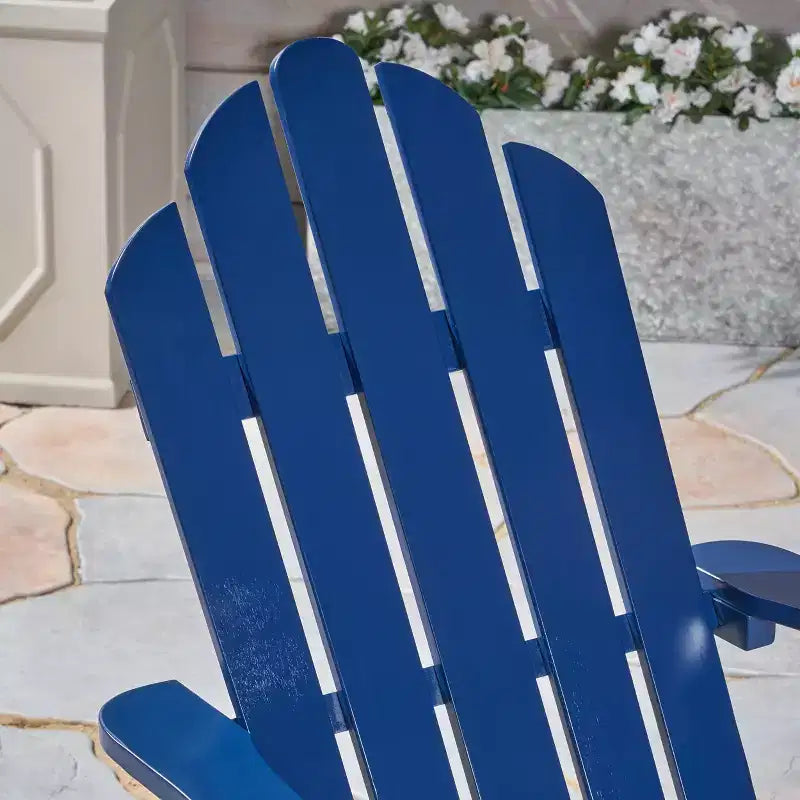 GDFStudio Cara Outdoor Acacia Wood Folding Adirondack Chair