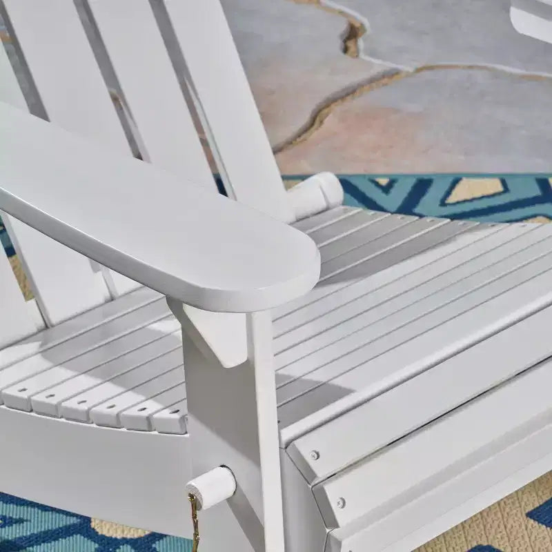 GDFStudio Cara Outdoor Acacia Wood Folding Adirondack Chair