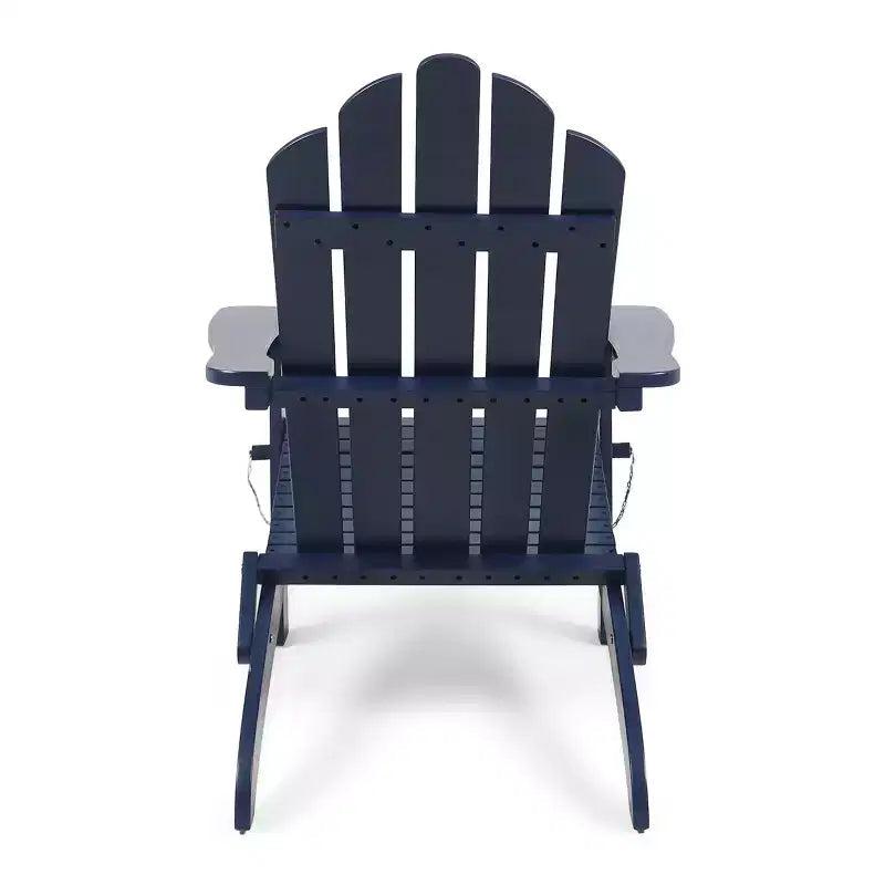 GDFStudio Cara Outdoor Acacia Wood Folding Adirondack Chair