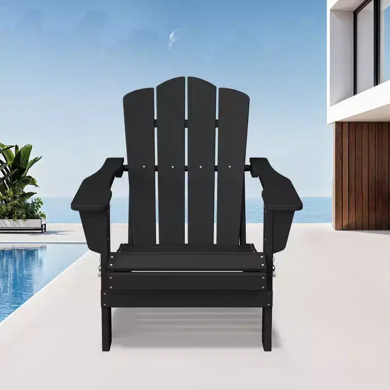 Hyleory HDPE Outdoor Patio Chair, Folding Adirondack Chair for All Seasons