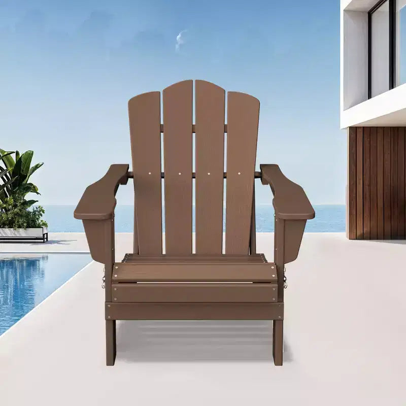 Hyleory HDPE Outdoor Patio Chair, Folding Adirondack Chair for All Seasons