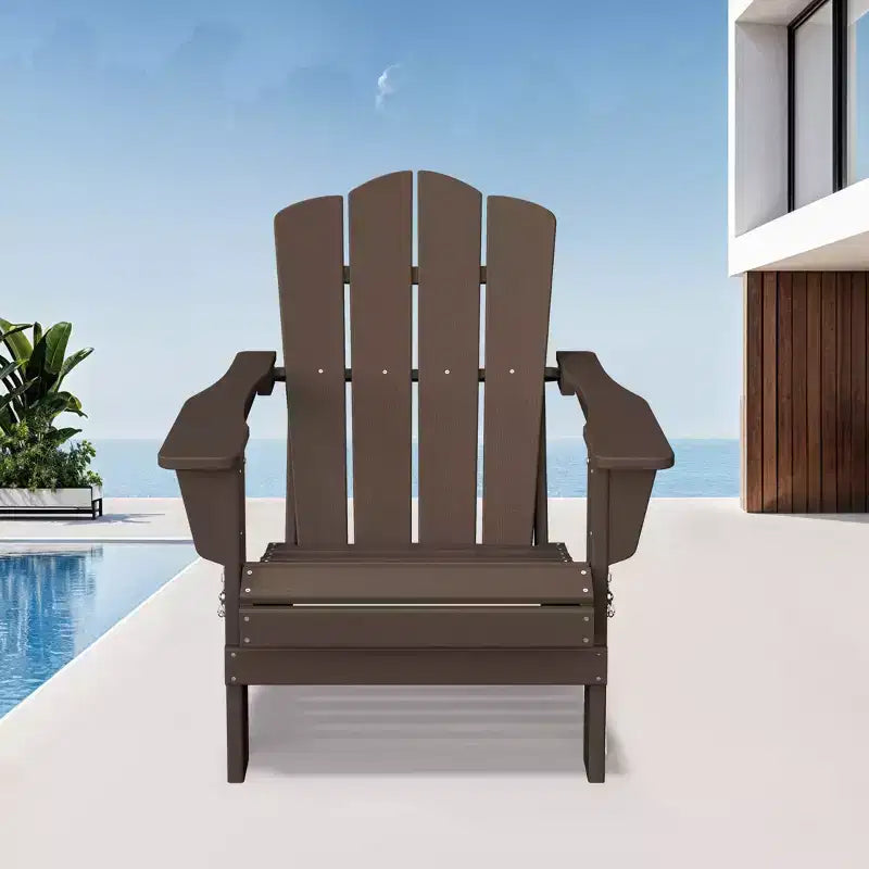Hyleory HDPE Outdoor Patio Chair, Folding Adirondack Chair for All Seasons
