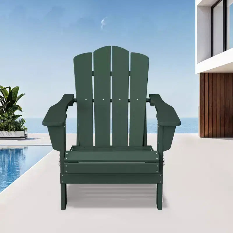 Hyleory HDPE Outdoor Patio Chair, Folding Adirondack Chair for All Seasons