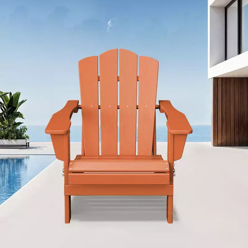 Hyleory HDPE Outdoor Patio Chair, Folding Adirondack Chair for All Seasons