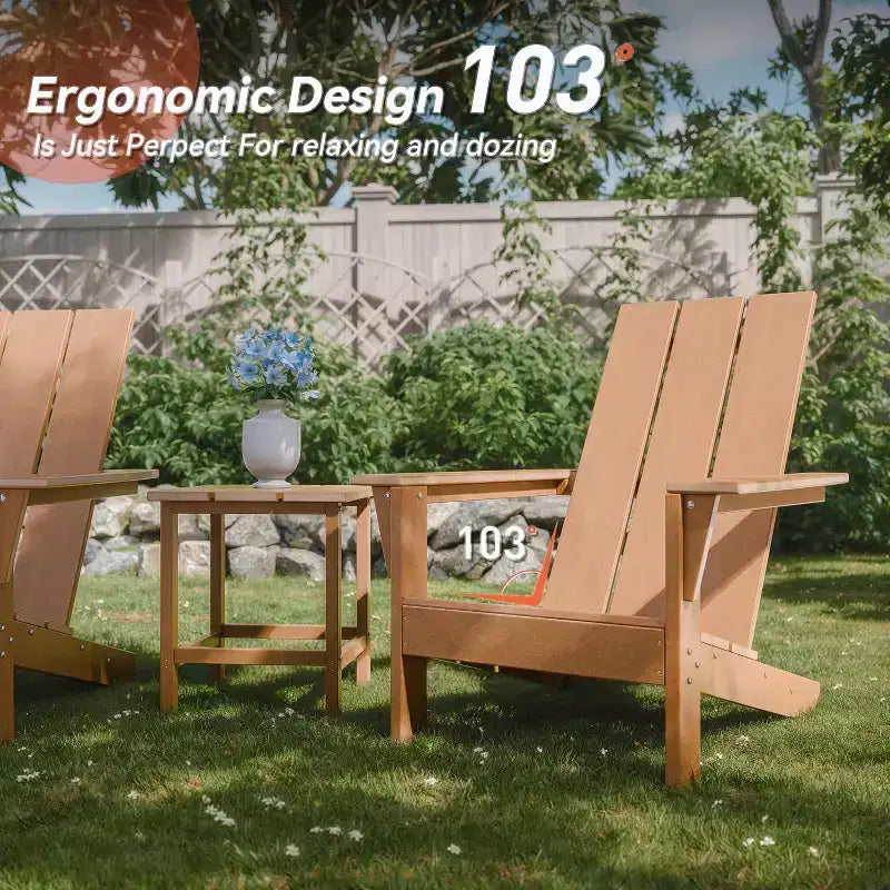 ALAULM Adirondack Chairs Set,Outdoor Chairs, Chairs with Coffee Table or Fire Pit,Widely Used in Patio, Lawn, Garden,Pool and Deck
