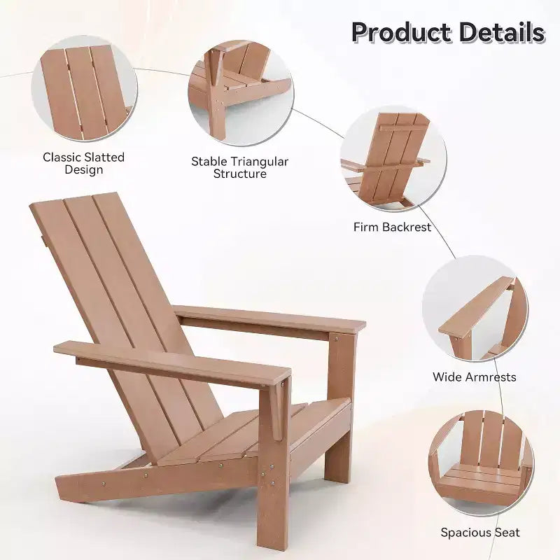 ALAULM Adirondack Chairs Set,Outdoor Chairs, Chairs with Coffee Table or Fire Pit,Widely Used in Patio, Lawn, Garden,Pool and Deck