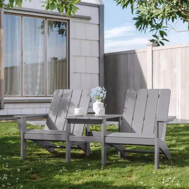 ALAULM Adirondack Chairs Set,Outdoor Chairs, Chairs with Coffee Table or Fire Pit,Widely Used in Patio, Lawn, Garden,Pool and Deck
