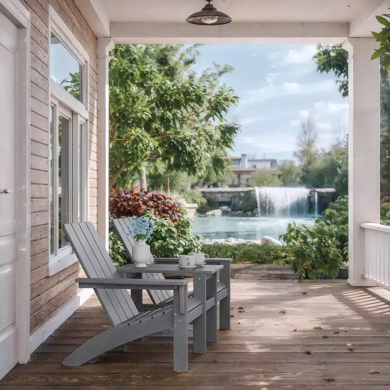 ALAULM Adirondack Chairs Set,Outdoor Chairs, Chairs with Coffee Table or Fire Pit,Widely Used in Patio, Lawn, Garden,Pool and Deck