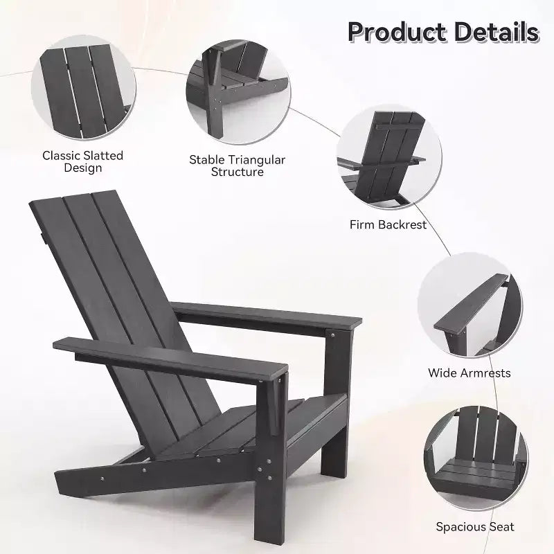 ALAULM Adirondack Chairs Set,Outdoor Chairs, Chairs with Coffee Table or Fire Pit,Widely Used in Patio, Lawn, Garden,Pool and Deck