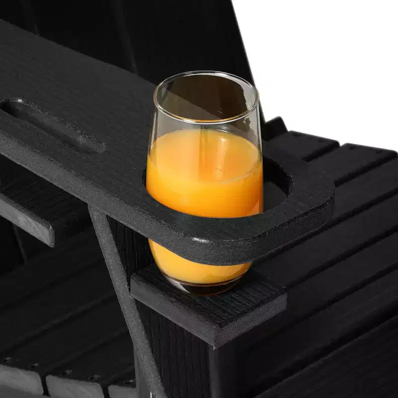 WestinTrends Nantucket Outdoor Patio HDPE Resin Adirondack Chair With Cup Holder and Phone Holder